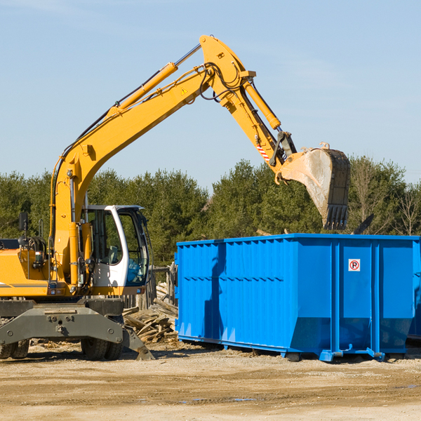 what size residential dumpster rentals are available in Dundee MS